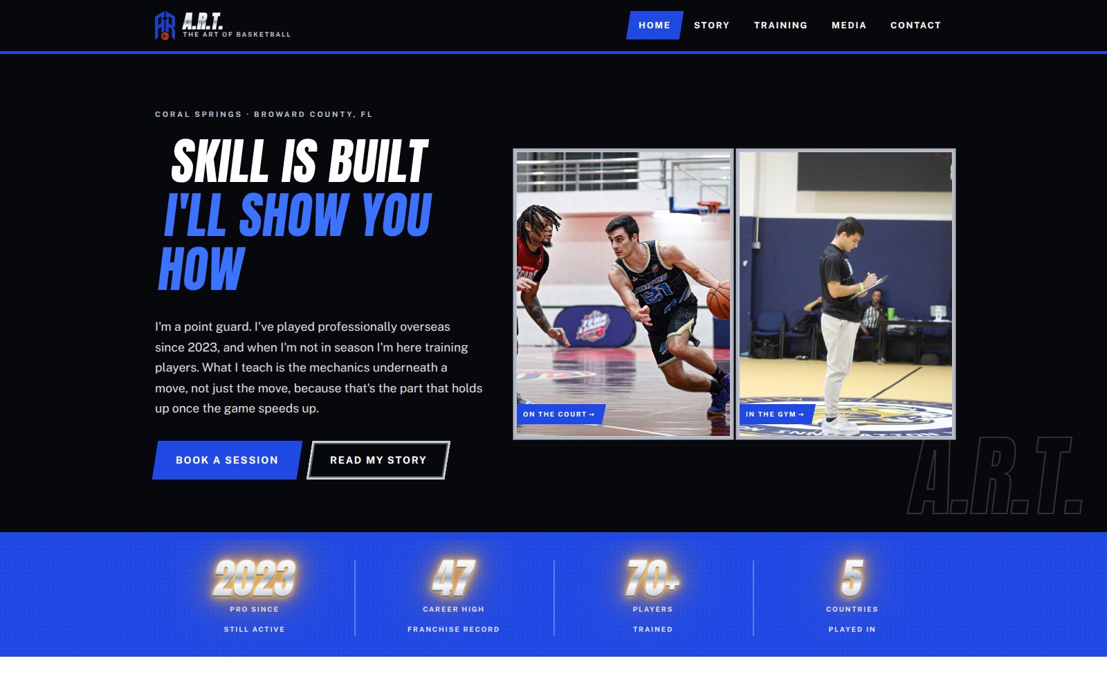 A.R.T. basketball training website