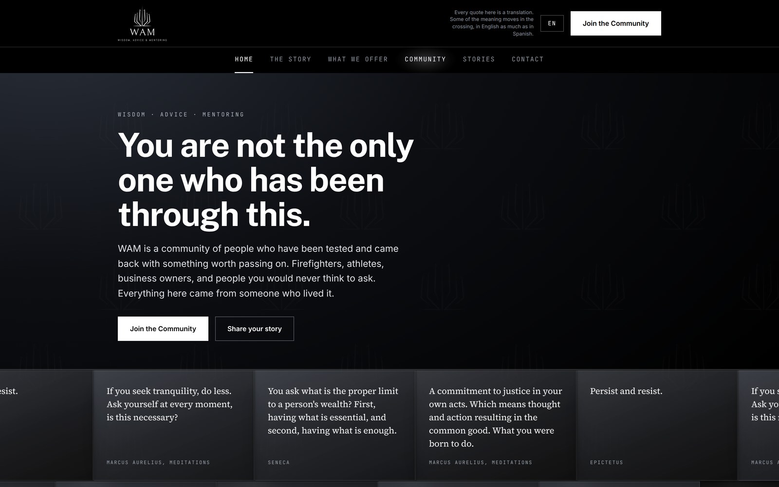 WAM Consulting website